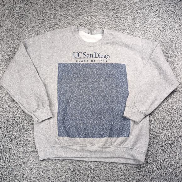 UC San Diego Tritons Sweatshirt Adult Large Gray UCSD Class Of 2024 Pullover - Picture 1 of 6
